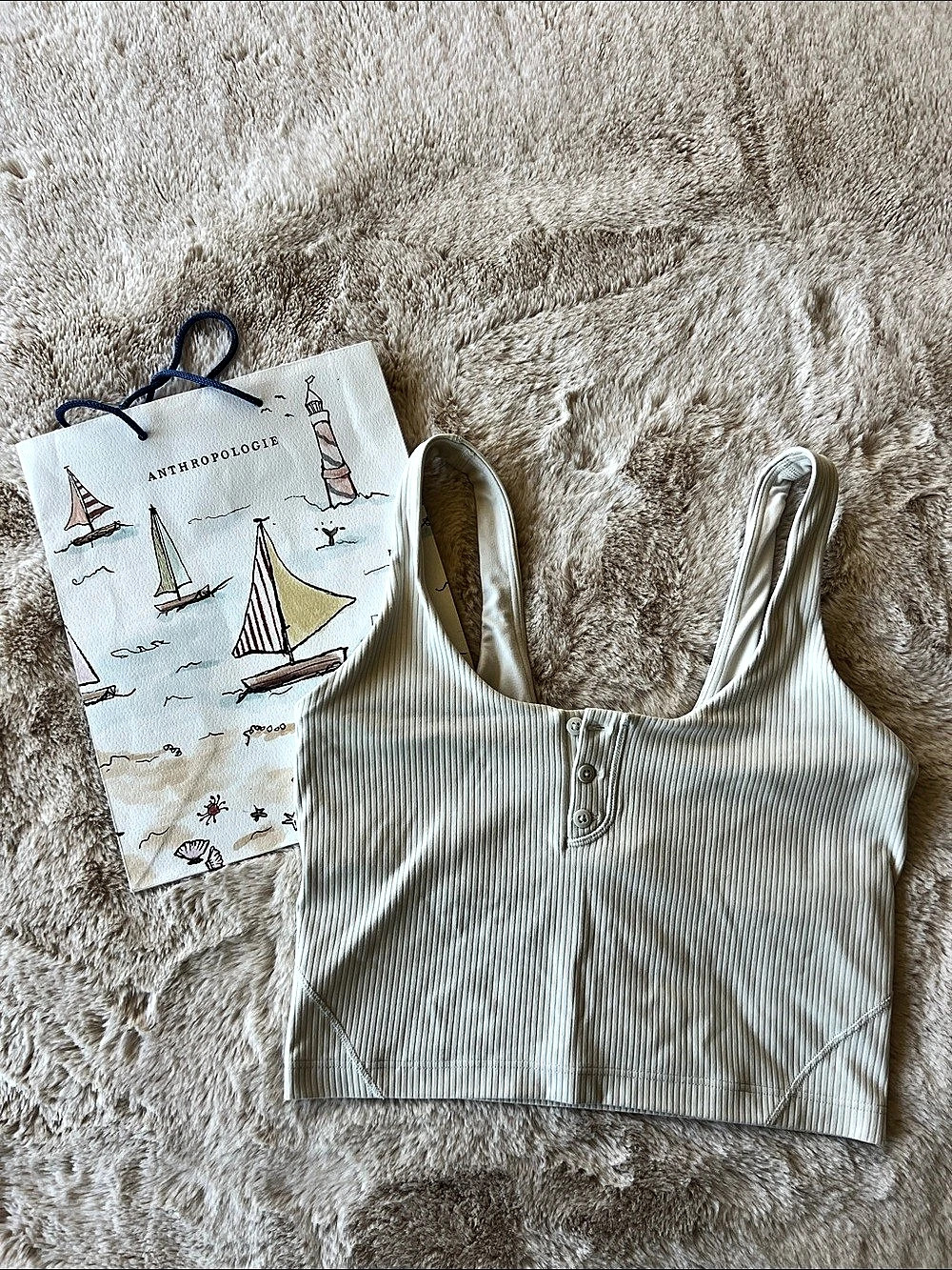 Lululemon Align™ Ribbed Henley Tank Top White